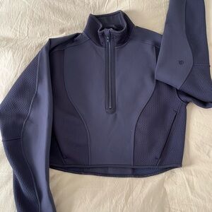 Black Quarter-Zip Athletic Lululemon Jacket